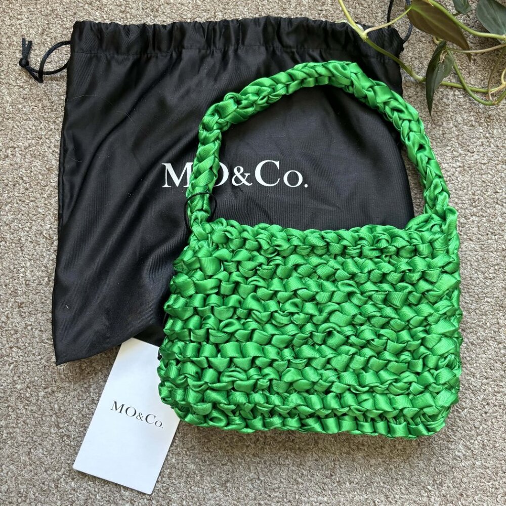 MO&Co weaved green shoulder bag